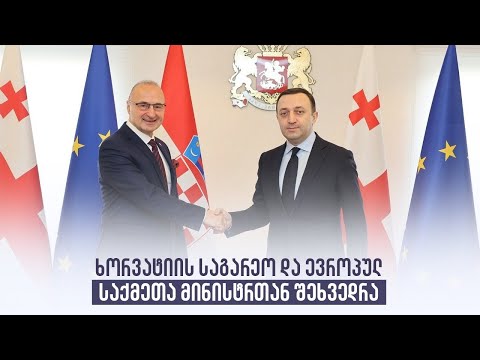 ხორვატიის საგარეო და ევროპულ საქმეთა მინისტრთან შეხვედრა
