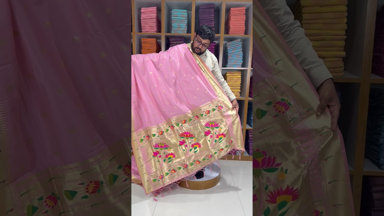 Floral Meena Zari Pallu Paithani Silk Saree