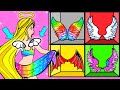 Paper Dolls Dress Up - Rapunzel Princess Lost Angel Wings - Barbie Story & Crafts