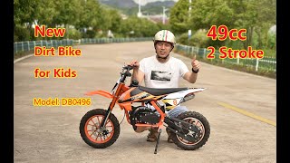 Customized Kids Mini Moto Cross Pit Dirt Bike 49cc Factory in China