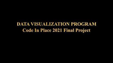 Data Visualization Program - Code In Place 2021 Final Project