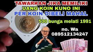 Uang Koin  500 Gambar Bunga Melati dicari kolektor untuk dibeli mahal#uangkoin #coin