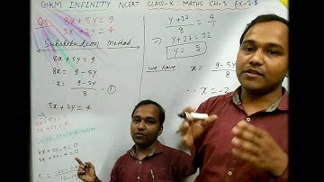 8x+5y=9,3x+2y=4 . Solve by Substitution & Elimination method.𝘾𝙡𝙖𝙨𝙨-𝙓,𝙉𝙘𝙚𝙧𝙩 𝙈𝙖𝙩𝙝𝙨 𝙀𝙭-3.5,Q3.