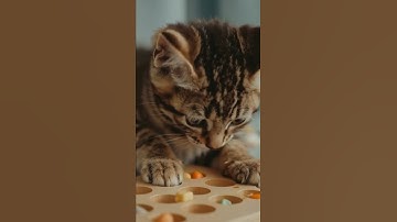 Genius Kitten Solves Treat Puzzle in 25 Seconds 🧠🐾 | Satisfying Mini Time-Lapse