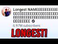 What is the LONGEST YouTube Channel Name? (answered!)