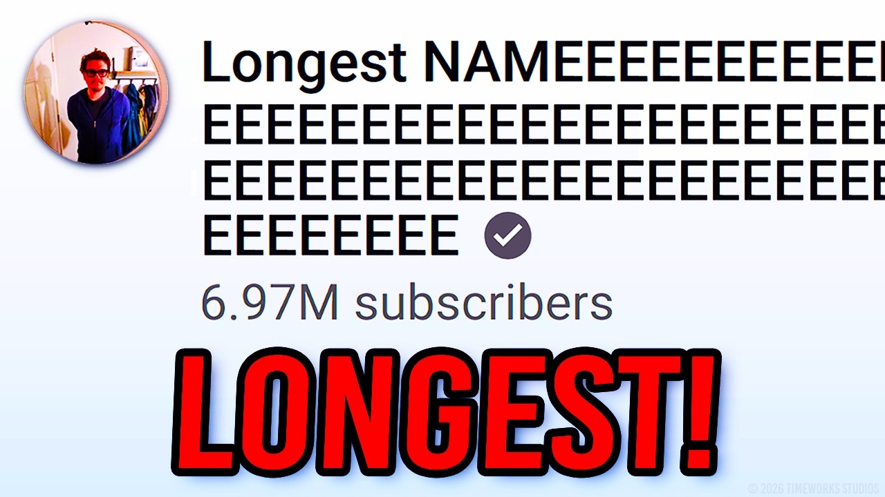 What is the LONGEST YouTube Channel Name? (answered!)