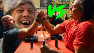 Arm Wrestling Grandpa vs World Champ GETS DIRTY *Larratt vs Todd*