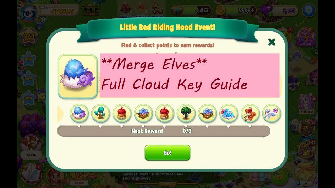 Merge Elves **Little Red Riding Hood Event** Full Cloud Key Guide