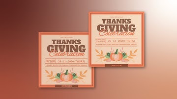 How to Design a Thanksgiving Dinner Invitation Card by using VP InfoART