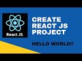 #1 :   Create React JS Project - Getting Started