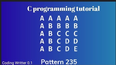 Alphabet pattern tutorial video ll C programming language ll 💯🧠#short #coding #youtubeshorts