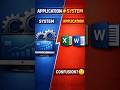 Application Software vs System Software 😵 | Difference in Hindi #application #software #study