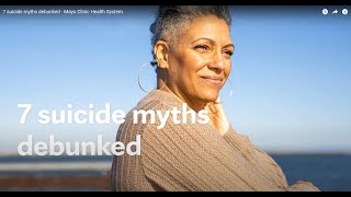 7 suicide myths debunked - Mayo Clinic Health System