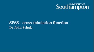 SPSS Crosstabulation