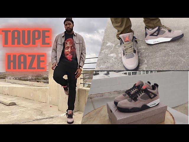Jordan 4 Taupe Haze Styling + On Foot + Review - YouTube