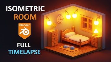 3D Modeling of Isometric Room in Blender – Timelapse