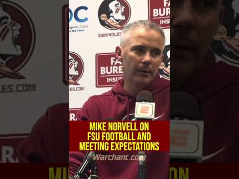 HELL NO Mike Norvell On FSU Football Meeting Expectations FSU Fsufootball Seminoles