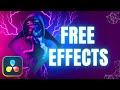 5 free effects under 200 seconds in davinci resolve 18 tutorial