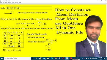 How to Construct mean deviation from mean use GeoGebra