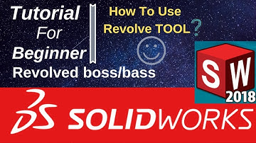 How to Use revolved boss base in solidworks 2018 tutorial for beginners