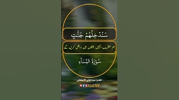 سورة النساء || آية ٥٦ - ٥٧||