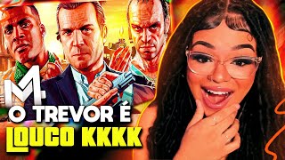 REACT M4RKIM | Michael, Franklin & Trevor (Grand Theft Auto) - 𝐕 [feat. Henrique Mendonça e Daarui]