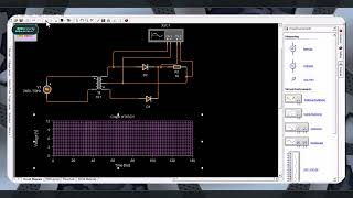 Full wave rectification simulation in circuit wizard
