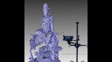 Mastec 3D Scanner is scanning huge 3D Stone Sculpture for reverse engineering project.