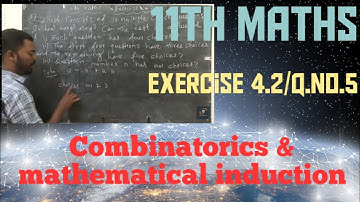 11th maths/Exercise 4.2/Q.no.5/combinatorics and mathematical induction/sathees maths