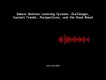 2101.02559 - Robust Machine Learning Systems: Challenges, Current Trends, Perspectives, and the Road