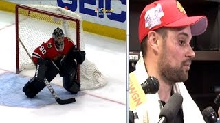 Blackhawks Emergency Backup Goalie Scott Foster With A Hilarious Interview - March 29, 2018 Hd