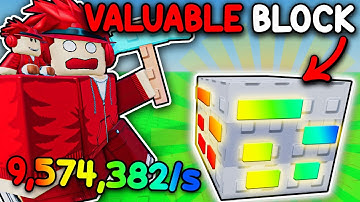 Mining VALUABLE Blocks to Make MILLIONS in Roblox mine a block...