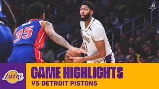 HIGHLIGHTS | Anthony Davis (24 pts, 11 reb, 8 blk) vs. Detroit Pistons