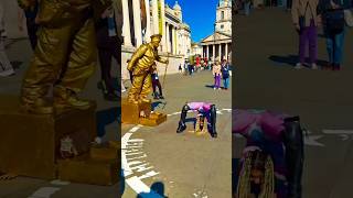 Floating statue magic trick in London #statue #trending #viral #contortionist #mindblowing #crazier