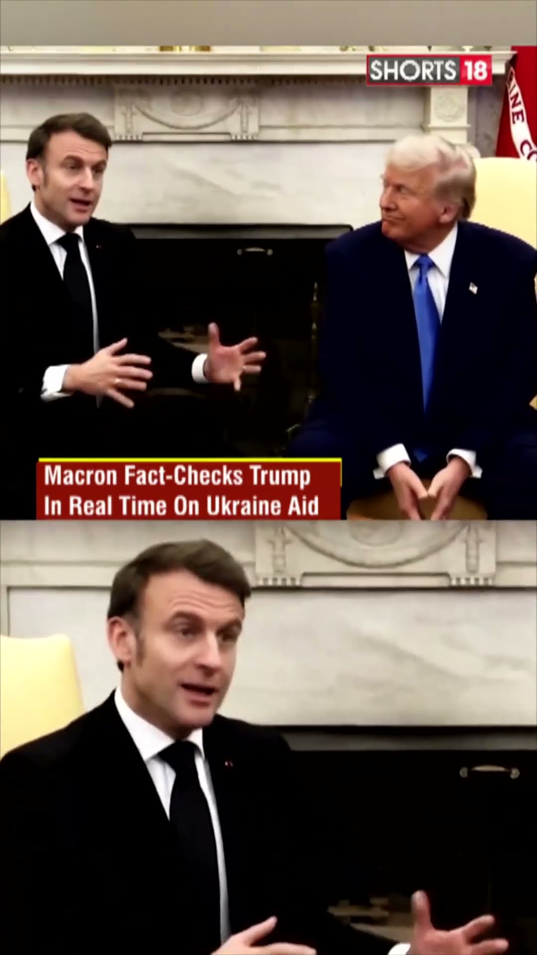 Macron Fact Checks Trump: Setting the Record Straight on Ukraine Aid | Trump Macron Meet | N18S