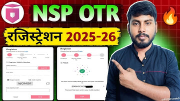 nsp otr registration | nsp scholarship 2025-26 apply | nsp otr registration kaise kare | nsp otr App