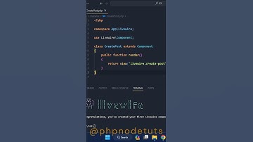 ⚡How to create a Livewire component ⚡#shorts #youtubeshorts #livewire #livewire3