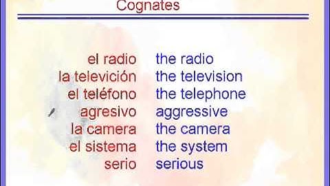 Cognates vs  False Cognates