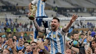 Messi recreates iconic Maradona celebratory photo after World Cup win