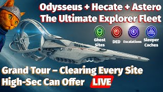 EVE Online. (3) Odysseus + Hecate + Astero - The Ultimate Explorer Fleet \o/