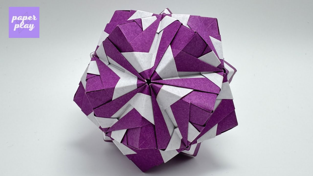 Modular Origami #205 – 30유닛 모듈러 오리가미 다면체 종이볼 만들기｜입체 종이접기 튜토리얼