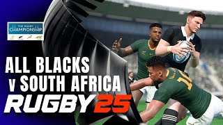 New Zealand Vs South Africa Rugby Championship 2025 Round 4 Rugby 25 ...