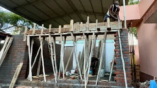 Lintel Construction Of Formwork Technology-Beam Techniques Centering-Using Sand And Cement Mixer