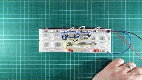 LED flash sequence using 2N2222 transistors