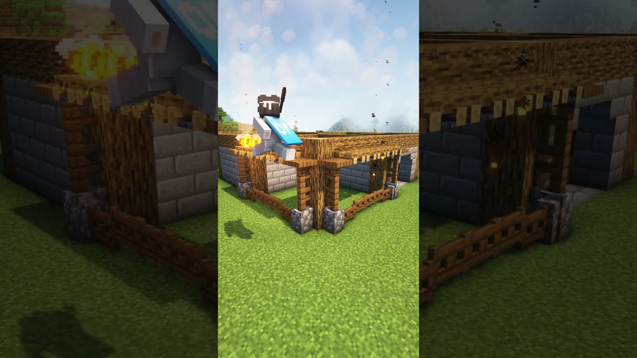 Minecraft Circle Survival House Shorts