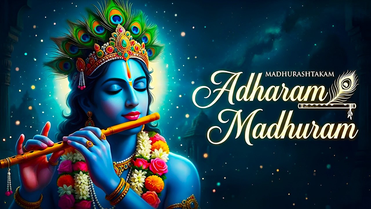 Adharam Madhuram 🦚 | Beautiful Krishna Bhajan | Morning Mantra for Positivity | Madhurashtakam