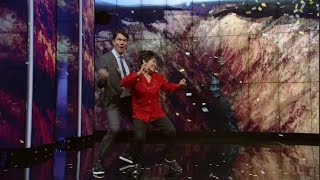 Trivia Dancer Gets Low