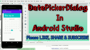 DatePickerDialog - Android Studio Tutorial | Techno Trak