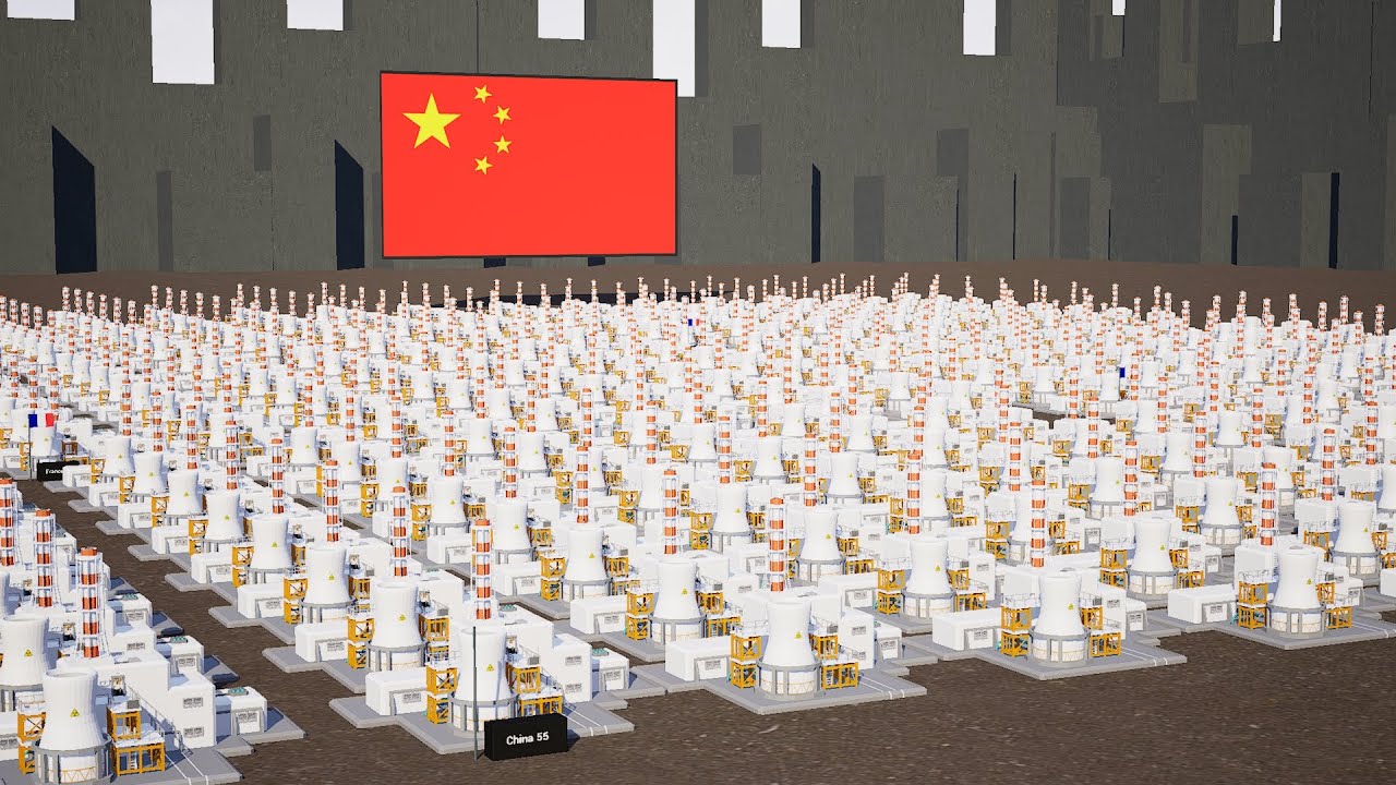 How Many Nuclear Power Plants Do Countries Have 3D COMPARISON 