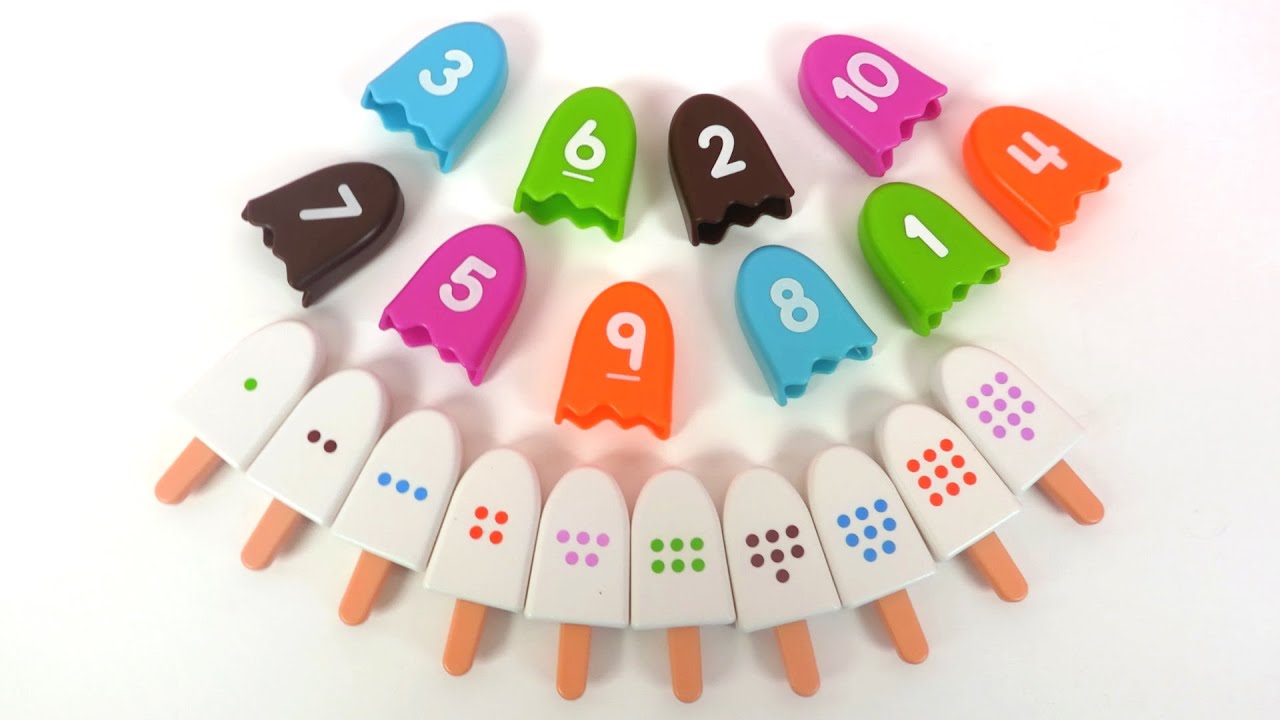 Apprendre les chiffres et les nombres en français avec des Glaces